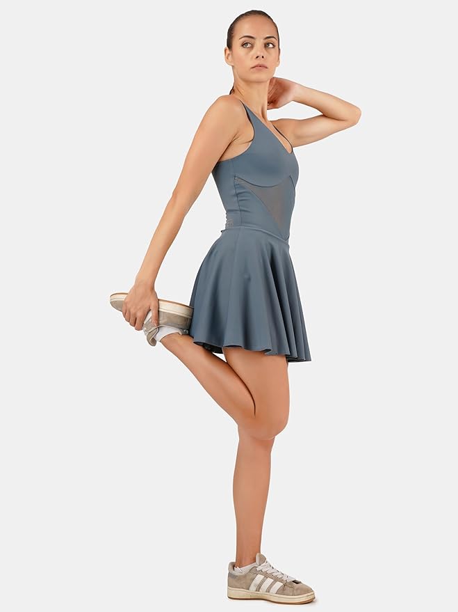 AER Women's SheerFlex Activewear Dress Nylon Lycra Blend Performance Dress Designed for Flexibility, Ease of Motion, and Versatile Wear gallery image