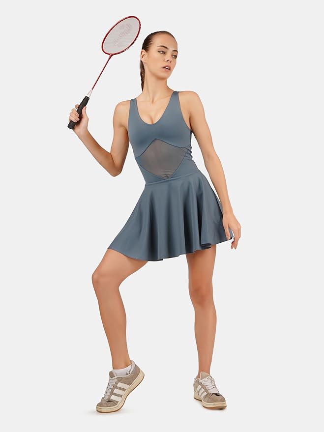 AER Women's SheerFlex Activewear Dress Nylon Lycra Blend Performance Dress Designed for Flexibility, Ease of Motion, and Versatile Wear gallery image