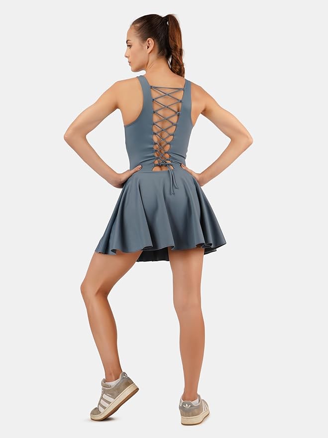 AER Women's SheerFlex Activewear Dress Nylon Lycra Blend Performance Dress Designed for Flexibility, Ease of Motion, and Versatile Wear gallery image