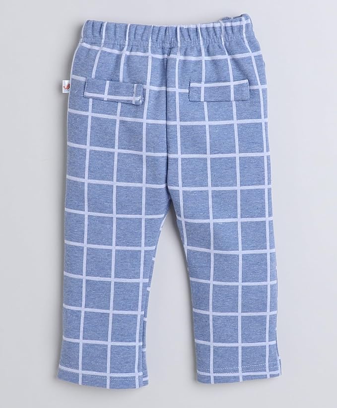 Beige & Navy Boys Full Sleeves Shirt Waistcoat & Pant Set with Applique Bow gallery image