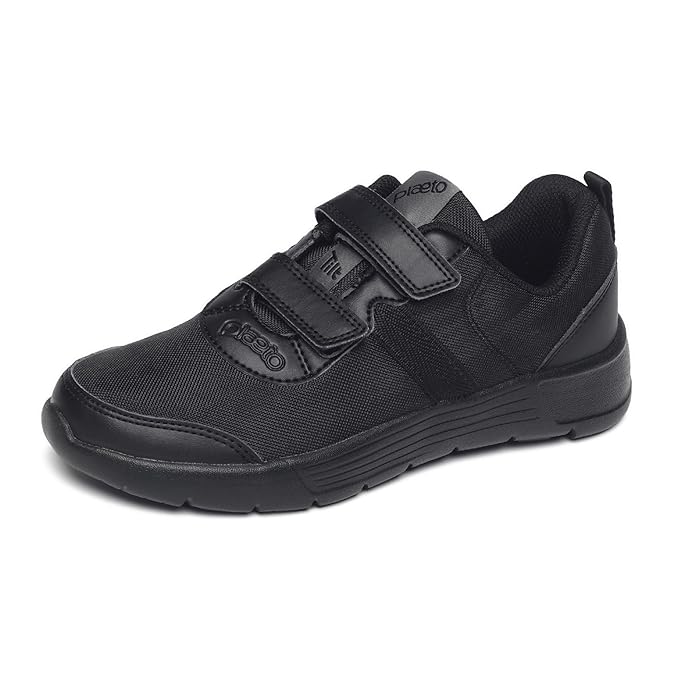 Black School Shoes for Boys and Girls | Uniform Shoes for Kids | Tilt Lace up Closure, Breathable Upper | Multiplay Sports Shoes - Girl | Boy | Child | Kids School Shoes main image