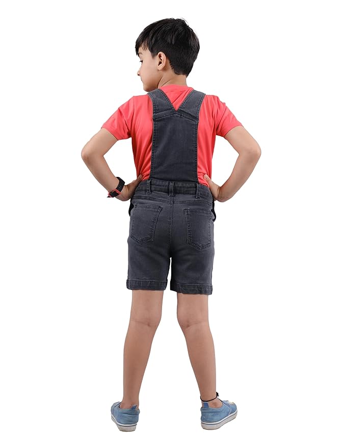 Boys Denim Dungaree Shorts gallery image