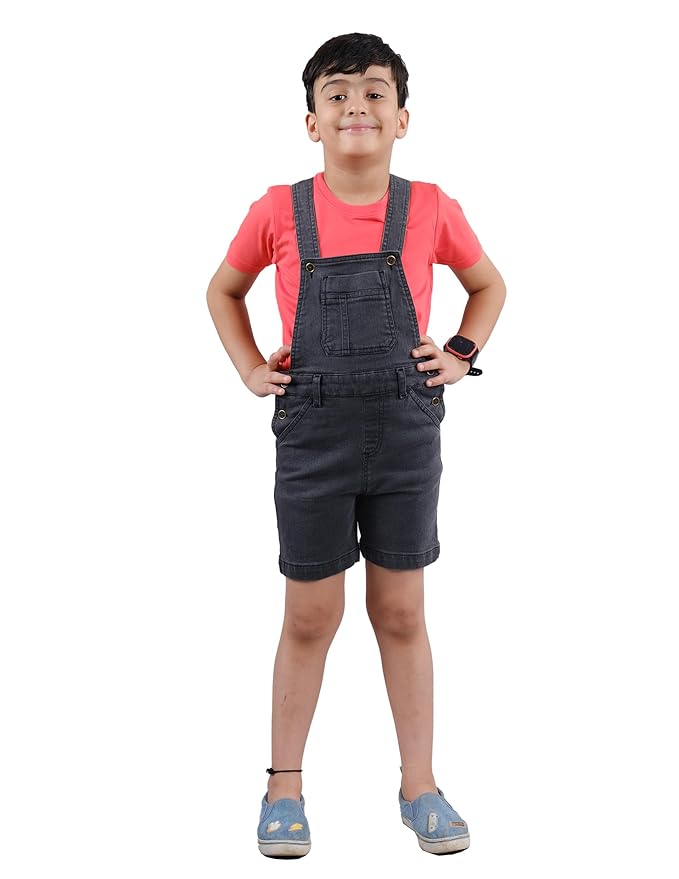 Boys Denim Dungaree Shorts gallery image