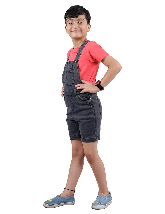 Boys Denim Dungaree Shorts gallery image