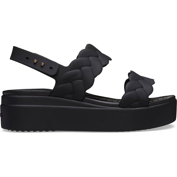 Crocs Womens Brooklyn Woven Upper LW Black Sandal gallery image