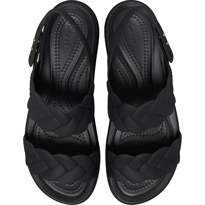 Crocs Womens Brooklyn Woven Upper LW Black Sandal gallery image