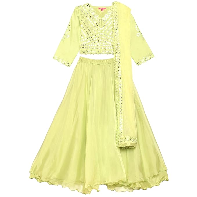 Girl's Rayon Readymade Lehenga Choli Set main image