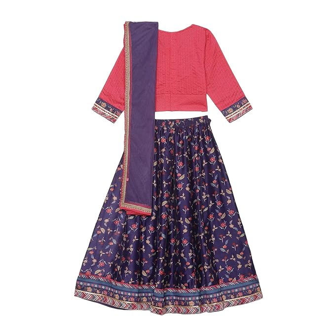 Girl's Viscose Readymade Lehenga Choli Set gallery image