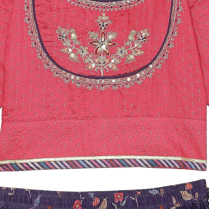 Girl's Viscose Readymade Lehenga Choli Set gallery image