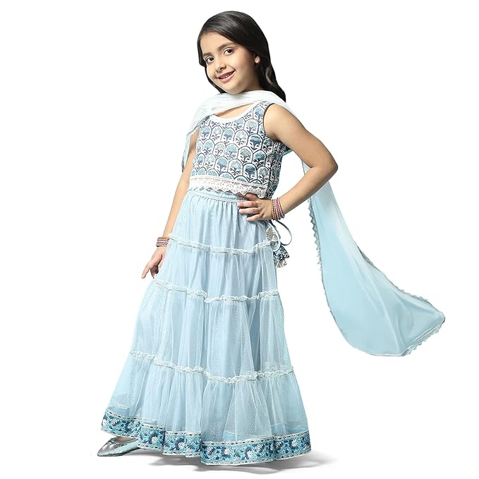Girl's Voile Readymade Lehenga Choli gallery image