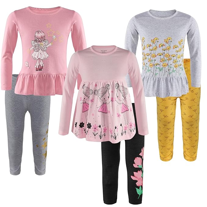 Kids Girls Night Wear T Shirt & Pyjama | Night Dress for Girl Kids | Night Dresses Tee Top & Pajama Pant Set main image