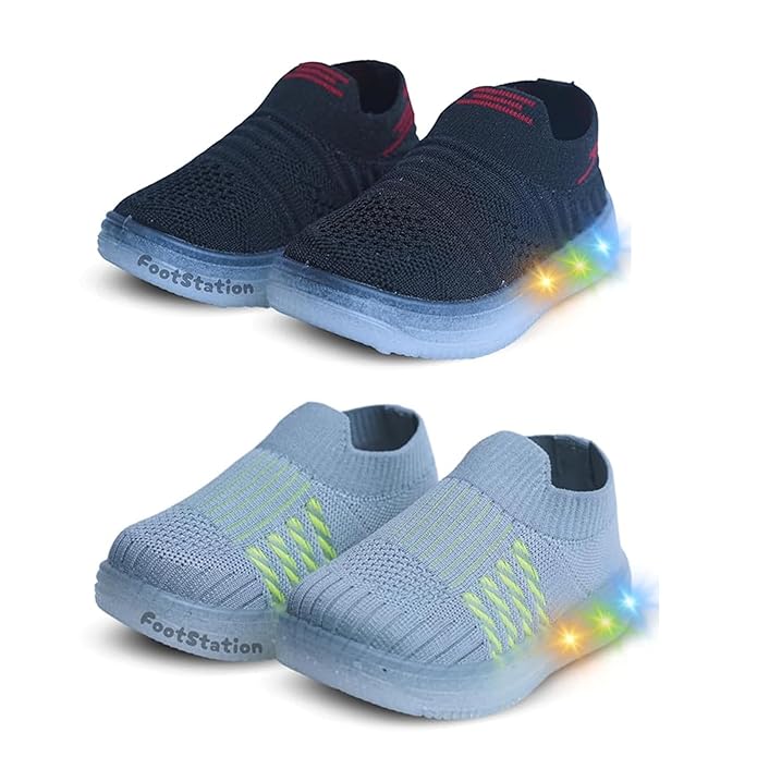 Kids Slip-On LED Light Shoes, Pack of 2 main image