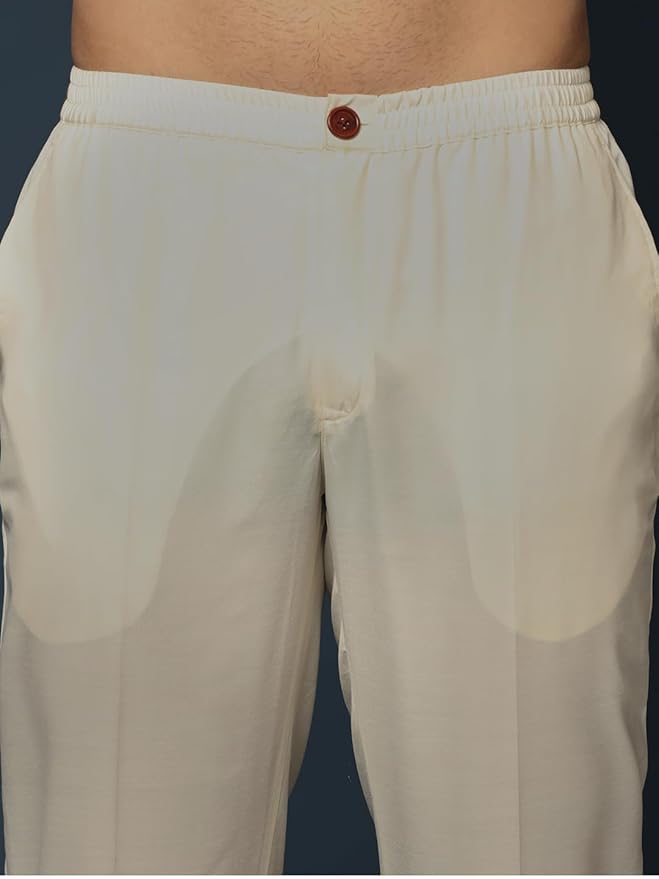 KISAH Men's Kurta Dhoti Set, Pink Cotton Blend, Embroidered Regular Fit Mandarin Collar Long Sleeves gallery image