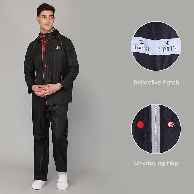 Men's Nylon Regular A-Line Rain Coat gallery image