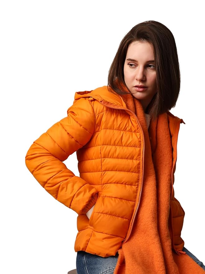 ONLY Women's Nylon Standard Length Quilted Jacket gallery image