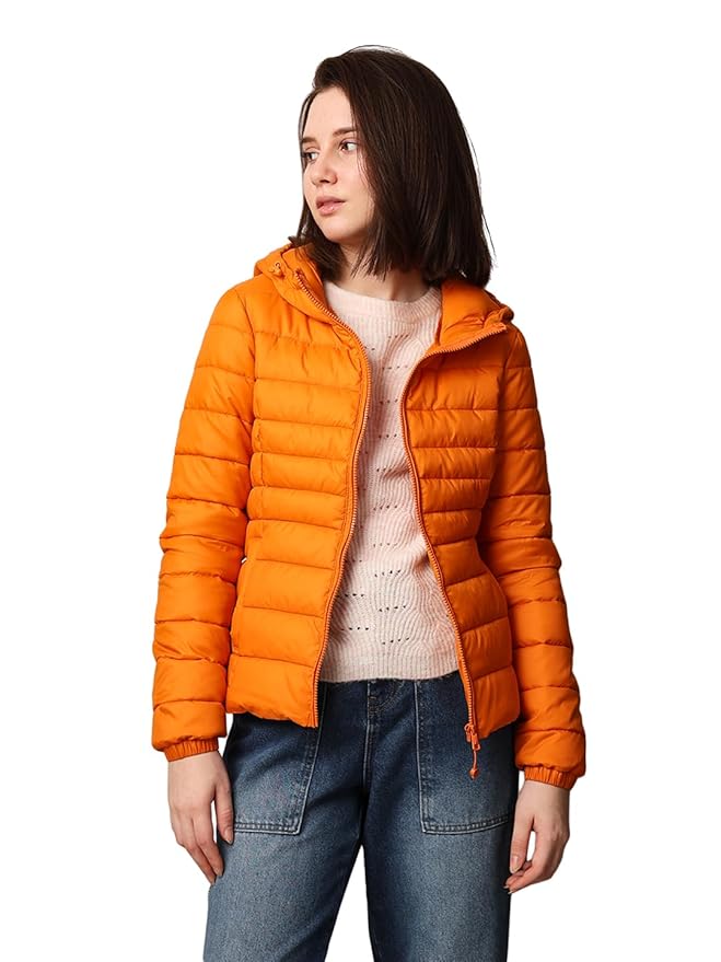 ONLY Women's Nylon Standard Length Quilted Jacket gallery image