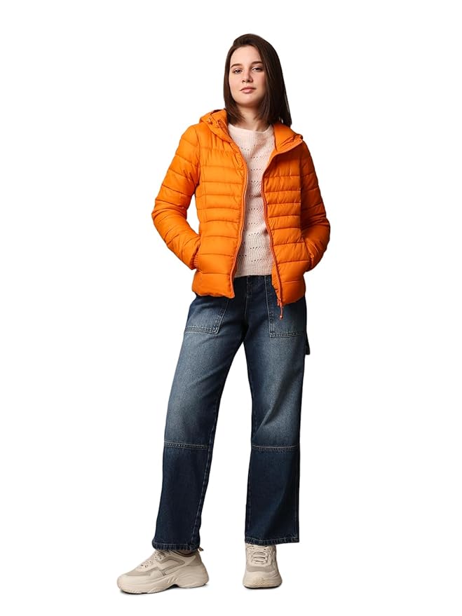 ONLY Women's Nylon Standard Length Quilted Jacket main image