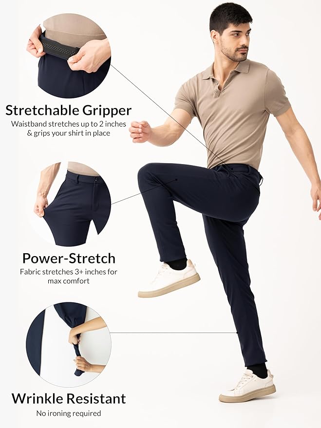 The Pant Project Luxury PV Stretchable Casual Pants for Men | Stylish Slim Fit Men's Wear gallery image